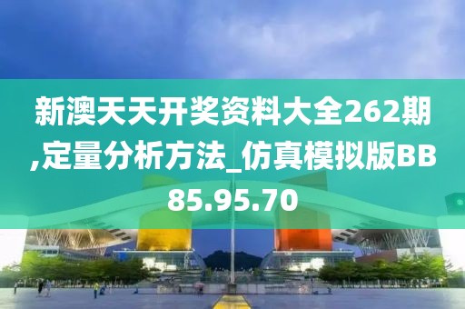 新澳天天开奖资料大全262期,定量分析方法_仿真模拟版BB85.95.70