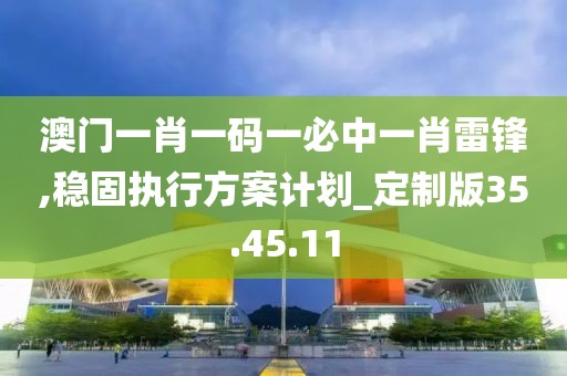 澳门一肖一码一必中一肖雷锋,稳固执行方案计划_定制版35.45.11