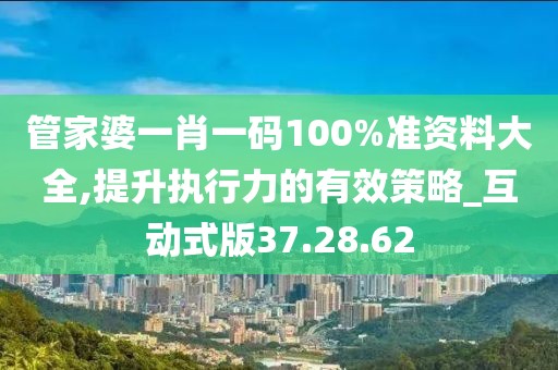 管家婆一肖一码100%准资料大全,提升执行力的有效策略_互动式版37.28.62