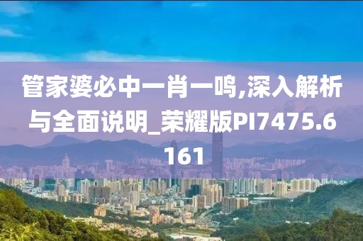管家婆必中一肖一鸣,深入解析与全面说明_荣耀版PI7475.6161