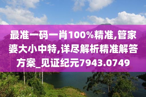 最准一码一肖100%精准,管家婆大小中特,详尽解析精准解答方案_见证纪元7943.0749