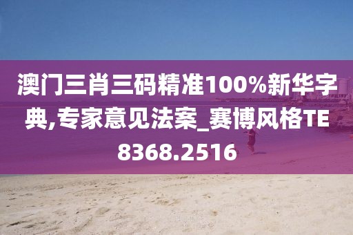 澳门三肖三码精准100%新华字典,专家意见法案_赛博风格TE8368.2516