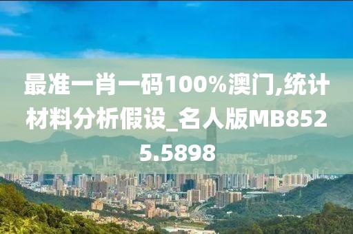 最准一肖一码100%澳门,统计材料分析假设_名人版MB8525.5898
