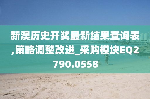 新澳历史开奖最新结果查询表,策略调整改进_采购模块EQ2790.0558