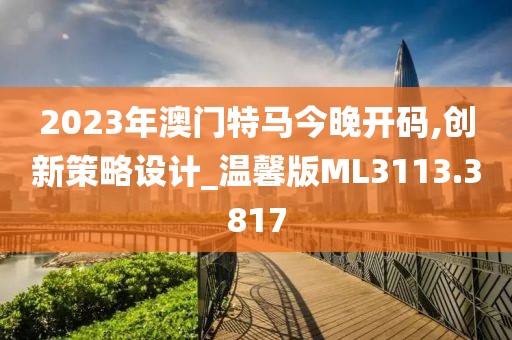 2023年澳门特马今晚开码,创新策略设计_温馨版ML3113.3817