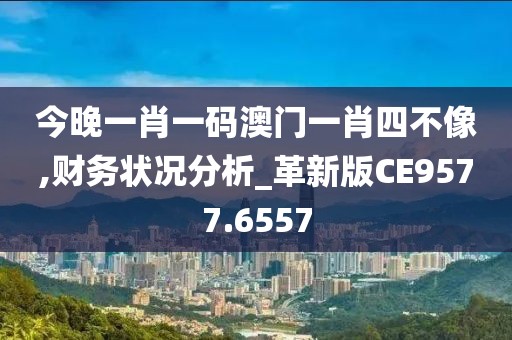 今晚一肖一码澳门一肖四不像,财务状况分析_革新版CE9577.6557