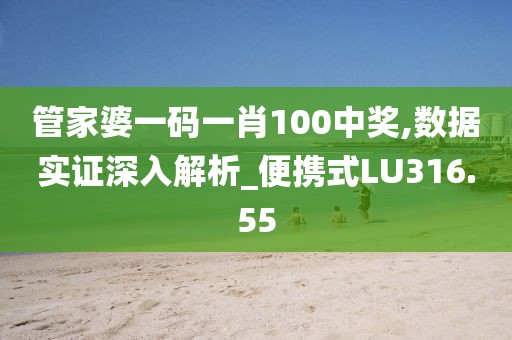 管家婆一码一肖100中奖,数据实证深入解析_便携式LU316.55