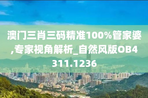 澳门三肖三码精准100%管家婆,专家视角解析_自然风版OB4311.1236
