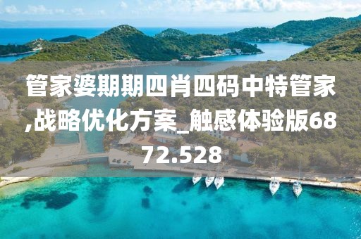 管家婆期期四肖四码中特管家,战略优化方案_触感体验版6872.528
