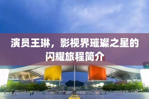 演员王琳，影视界璀璨之星的闪耀旅程简介