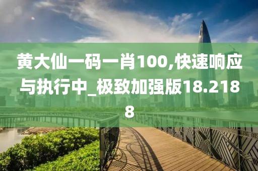 黄大仙一码一肖100,快速响应与执行中_极致加强版18.2188