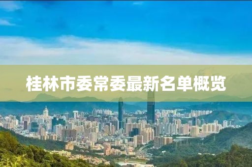 桂林市委常委最新名单概览