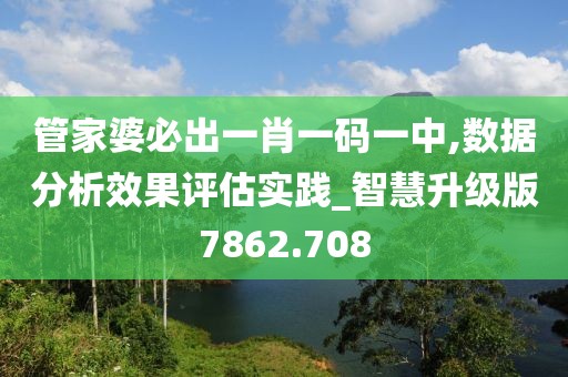 管家婆必出一肖一码一中,数据分析效果评估实践_智慧升级版7862.708