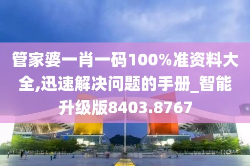 管家婆一肖一码100%准资料大全,迅速解决问题的手册_智能升级版8403.8767
