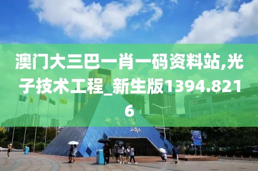 澳门大三巴一肖一码资料站,光子技术工程_新生版1394.8216