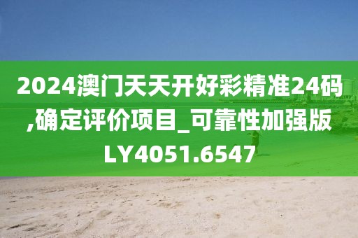 2024澳门天天开好彩精准24码,确定评价项目_可靠性加强版LY4051.6547