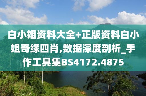 白小姐资料大全+正版资料白小姐奇缘四肖,数据深度剖析_手作工具集BS4172.4875