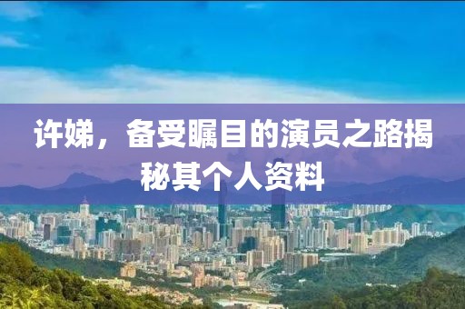 许娣，备受瞩目的演员之路揭秘其个人资料