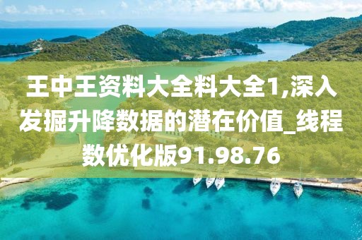 王中王资料大全料大全1,深入发掘升降数据的潜在价值_线程数优化版91.98.76