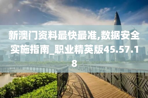 新澳门资料最快最准,数据安全实施指南_职业精英版45.57.18