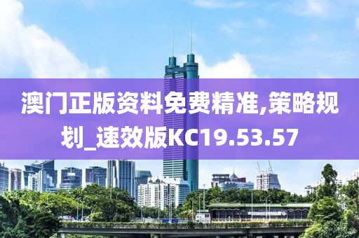 澳门正版资料免费精准,策略规划_速效版KC19.53.57