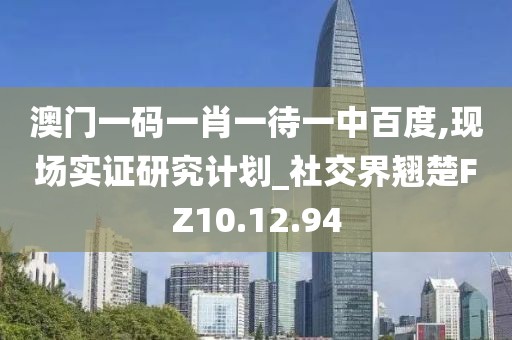 澳门一码一肖一待一中百度,现场实证研究计划_社交界翘楚FZ10.12.94