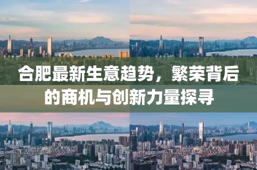 合肥最新生意趋势，繁荣背后的商机与创新力量探寻