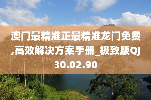 澳门最精准正最精准龙门免费,高效解决方案手册_极致版QJ30.02.90
