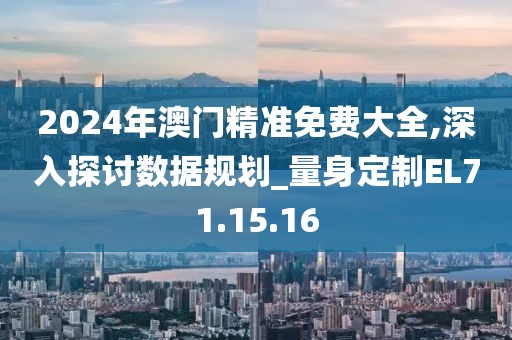 2024年澳门精准免费大全,深入探讨数据规划_量身定制EL71.15.16