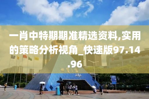一肖中特期期准精选资料,实用的策略分析视角_快速版97.14.96
