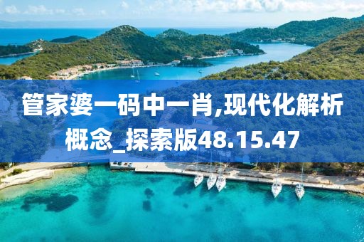 管家婆一码中一肖,现代化解析概念_探索版48.15.47