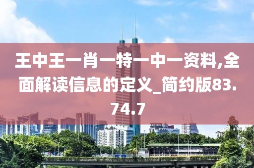王中王一肖一特一中一资料,全面解读信息的定义_简约版83.74.7