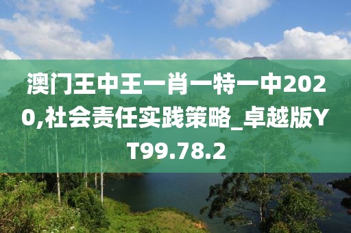 澳门王中王一肖一特一中2020,社会责任实践策略_卓越版YT99.78.2