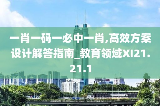 一肖一码一必中一肖,高效方案设计解答指南_教育领域XI21.21.1