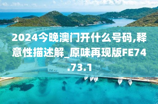 2024今晚澳门开什么号码,释意性描述解_原味再现版FE74.73.1