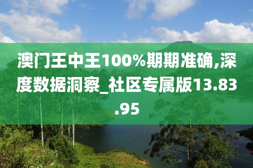 澳门王中王100%期期准确,深度数据洞察_社区专属版13.83.95