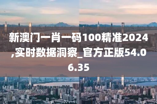 新澳门一肖一码100精准2024,实时数据洞察_官方正版54.06.35