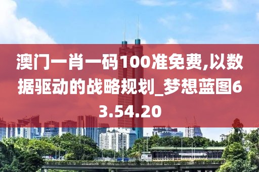 澳门一肖一码100准免费,以数据驱动的战略规划_梦想蓝图63.54.20