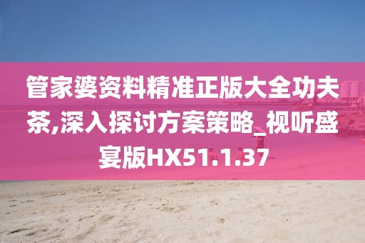 管家婆资料精准正版大全功夫茶,深入探讨方案策略_视听盛宴版HX51.1.37