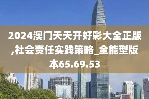 2024澳门天天开好彩大全正版,社会责任实践策略_全能型版本65.69.53