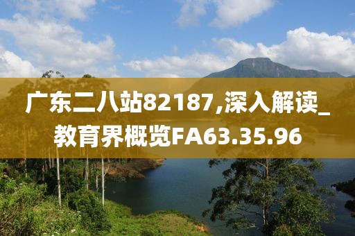 广东二八站82187,深入解读_教育界概览FA63.35.96