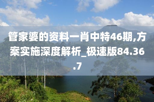 管家婆的资料一肖中特46期,方案实施深度解析_极速版84.36.7