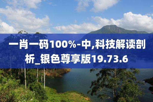 一肖一码100%-中,科技解读剖析_银色尊享版19.73.6