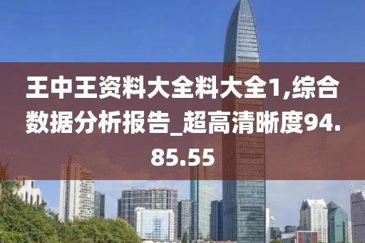 王中王资料大全料大全1,综合数据分析报告_超高清晰度94.85.55