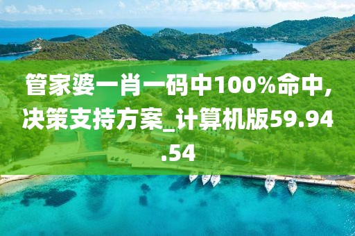 管家婆一肖一码中100%命中,决策支持方案_计算机版59.94.54