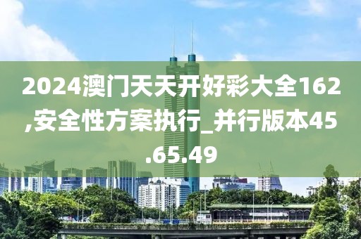 2024澳门天天开好彩大全162,安全性方案执行_并行版本45.65.49
