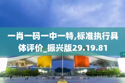 一肖一码一中一特,标准执行具体评价_振兴版29.19.81