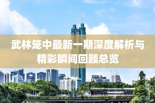 武林笼中最新一期深度解析与精彩瞬间回顾总览