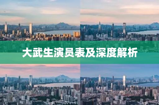 大武生演员表及深度解析