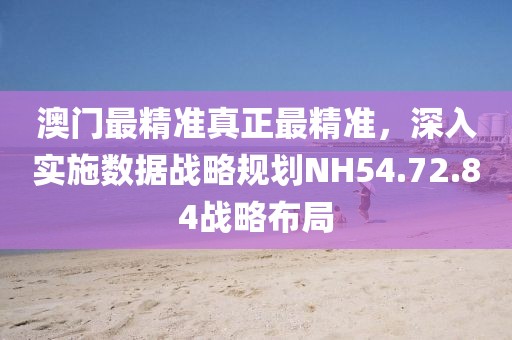 澳门最精准真正最精准,深入实施数据战略规划NH54.72.84战略布局